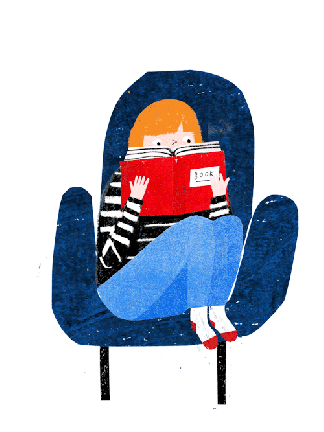 cute-book-reading-girl-on-chair-animated-gif readers high tea